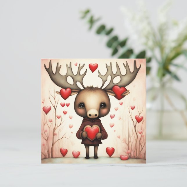 Carte Moose Love 3 (Debout devant)