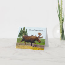 Moose Nature Scenery Funny Birthday Card