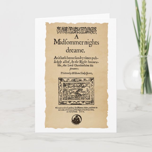 Carte Morceau avant à l'nuits d'été Quarto rêveur (Devant)