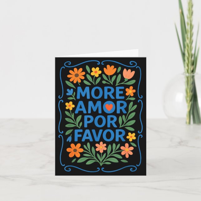 Carte More Amor R Favor Latin Spanish Love Quote  (Devant)
