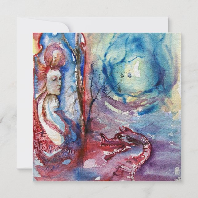 Carte MORGANA , rose bleu (Devant)