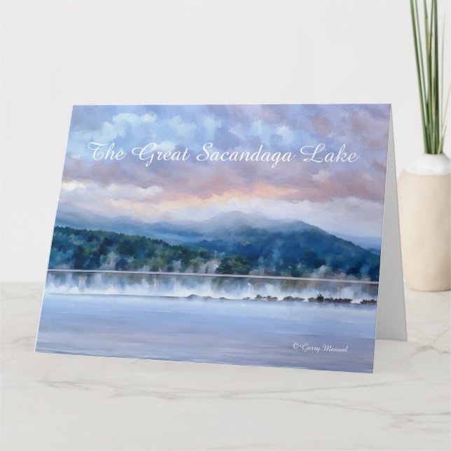 Carte Morning Mist au Grand Lac Sacandaga (Devant)