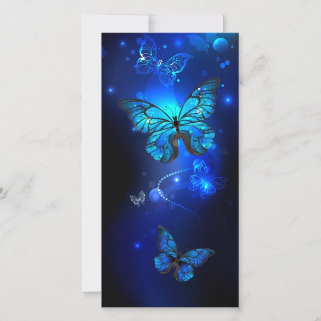 Carte Morpho Butterfly in the Dark Background (Devant)