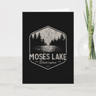 Carte Moses Lake Washington Extérieur Vintage 3 