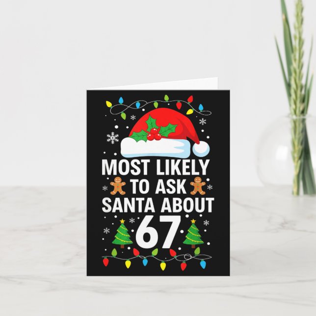 Carte Most Likely To Ask Santa About 67 Funny Christmas  (Devant)