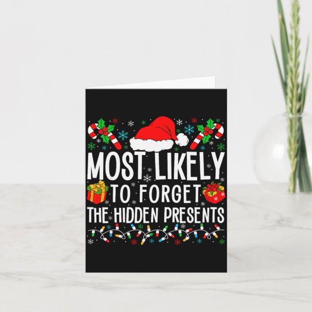 Carte Most Likely To Forget The Hidden Funny Family Xmas (Devant)