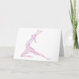 Carte Mot de danse Cloud rose