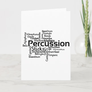 Carte Mot Percussion Texte noir noir