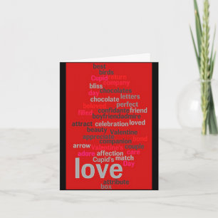 Carte mot VALENTINE