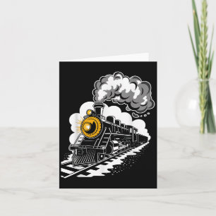 Carte Moteur à vapeur Xmas Train Vintage chef hommes gar