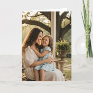 Carte Mother daughter love photo mothers day family gift