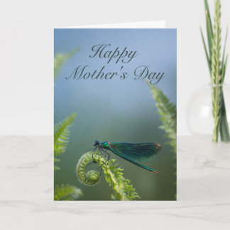 Carte Mothers Day Fern Dragonfly Card