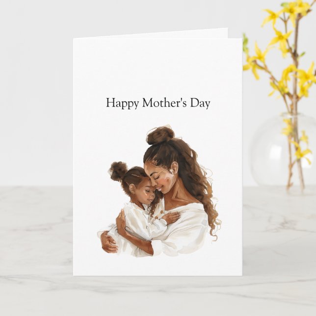 Carte Mother's Day Mom Daughter   (Fleur jaune)