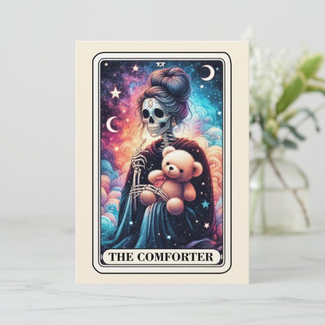 Carte Mother's Day Skeleton The Comforter Teddy Tarot (Debout devant)