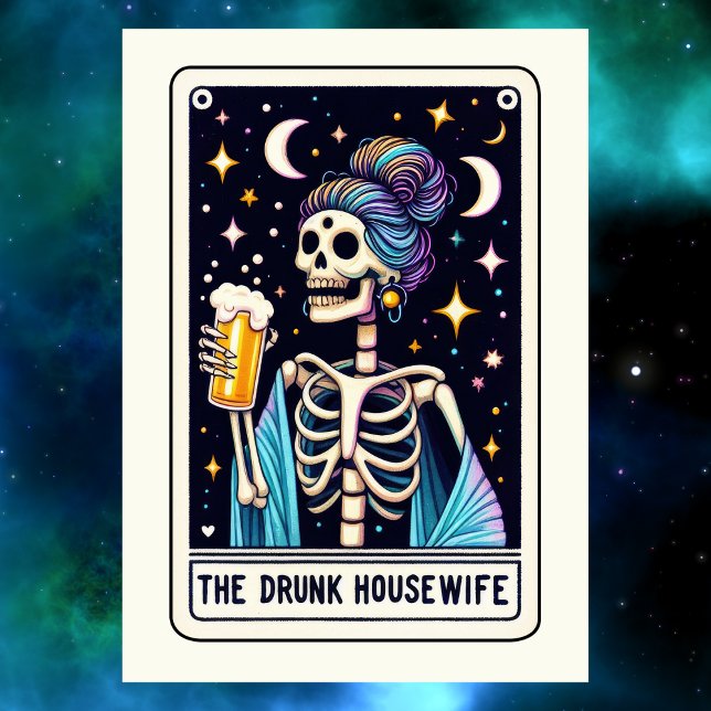 Carte Mother's Day Skeleton The Drunk Housewife Tarot (Mother's Day Skeleton The Drunk Housewife Tarot Card
)