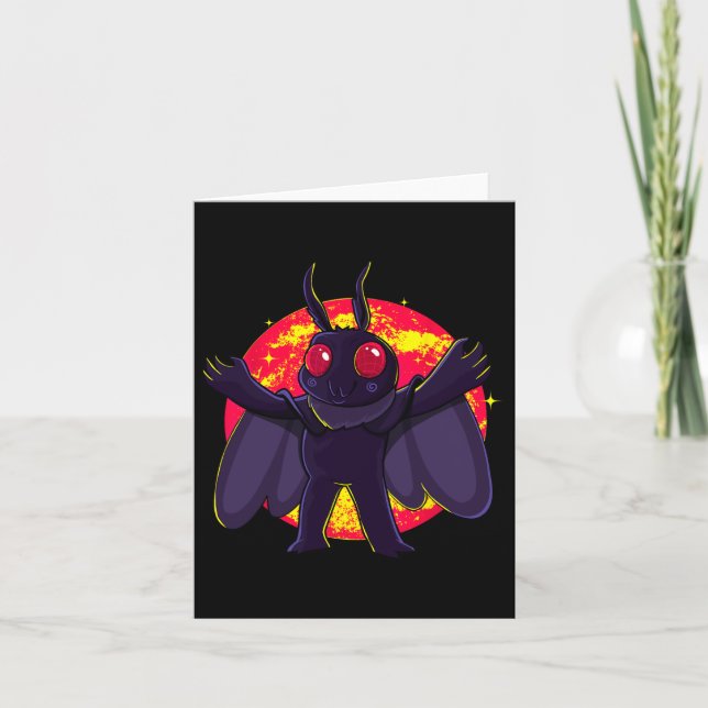 Carte Mothman Cute Cryptid Créatures Point Agréable Wv R (Devant)
