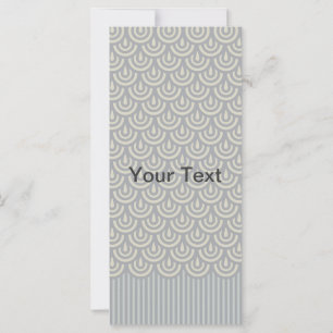 Carte Motif à l'échelle de poisson japonais en argent