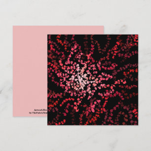 Carte Motif abstrait de points éclaboussés de roses et d