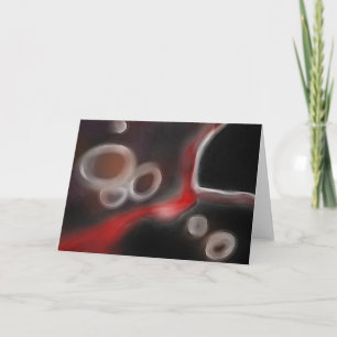 Carte Motif artériel : Noir, Blanc et Rouge Abstrait