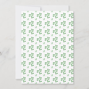 Carte Motif Cercles Shamrock verts