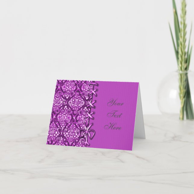 Carte Motif chromée rose (Devant)