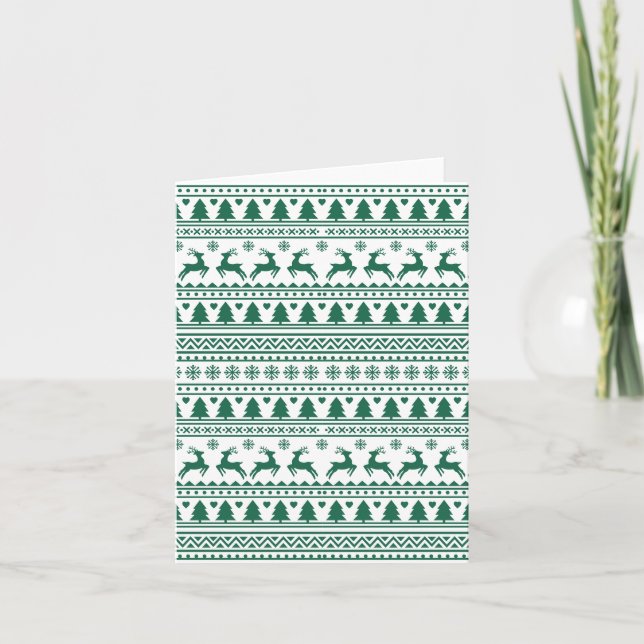 Carte Motif classique scandinave de Noël (Devant)