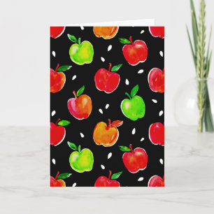 Carte Motif d'application d'aquarelle vive