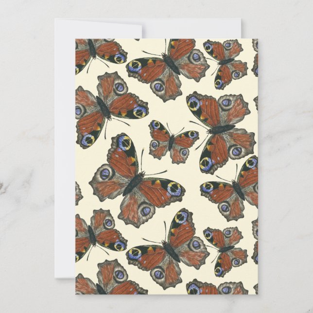 Carte Motif d'aquarelle papillons (Devant)