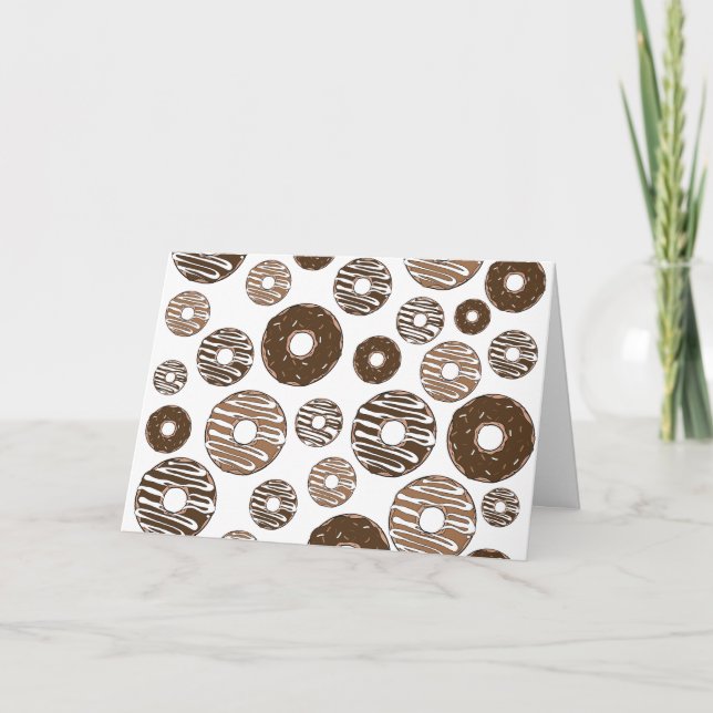 Carte Motif de beignes, beignets de chocolat, beignets d (Devant)