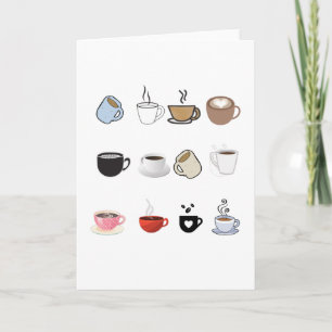 Carte Motif de conception de cafés Mugs