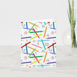 Carte Motif de crayons colorés