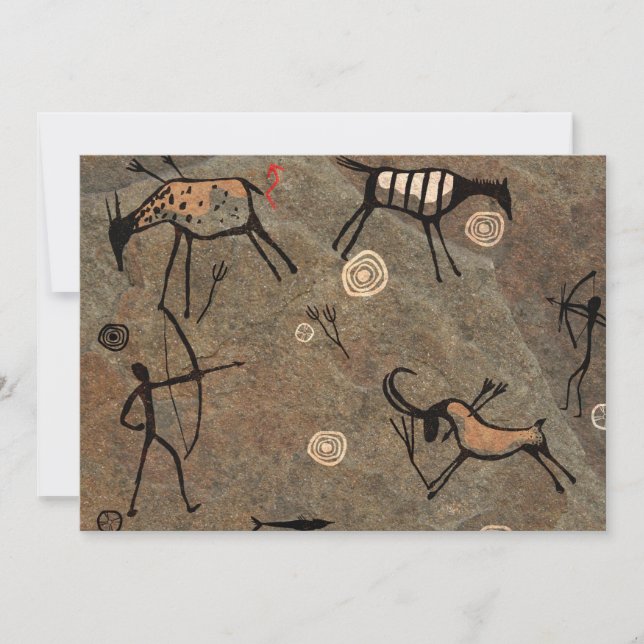 Carte Motif de dessin de grotte (Devant)