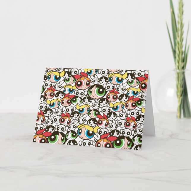 Carte Motif de face pour les filles Powerpuff (Devant)