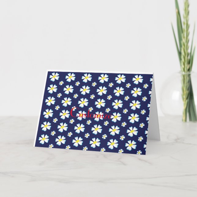 Carte Motif de fleurs blanches Thunder_Cove (Devant)