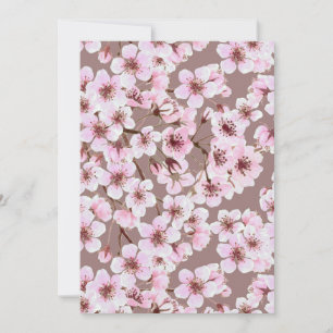 Carte Motif de fleurs de cerisiers