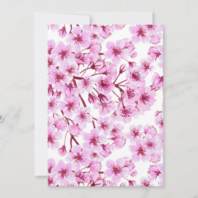 Carte Motif de fleurs de cerisiers (Devant)