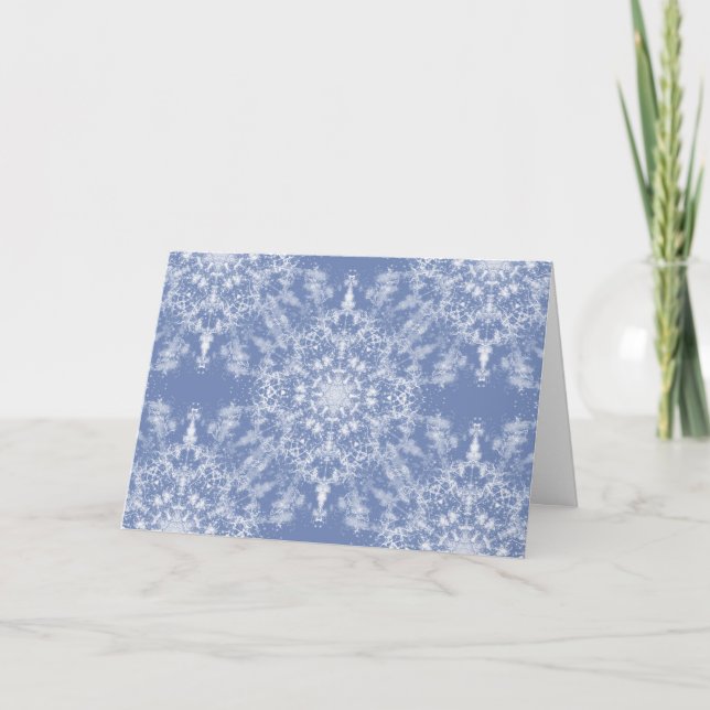 Carte Motif de flocon de neige en dentelle Abstraite sur (Devant)