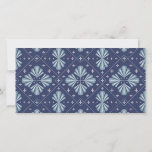 Carte Motif de formes géométriques bleues