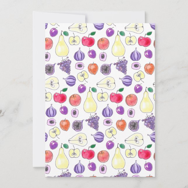 Carte Motif de fruits (Devant)