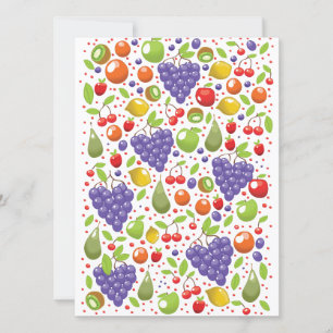 Carte Motif de fruits mignons
