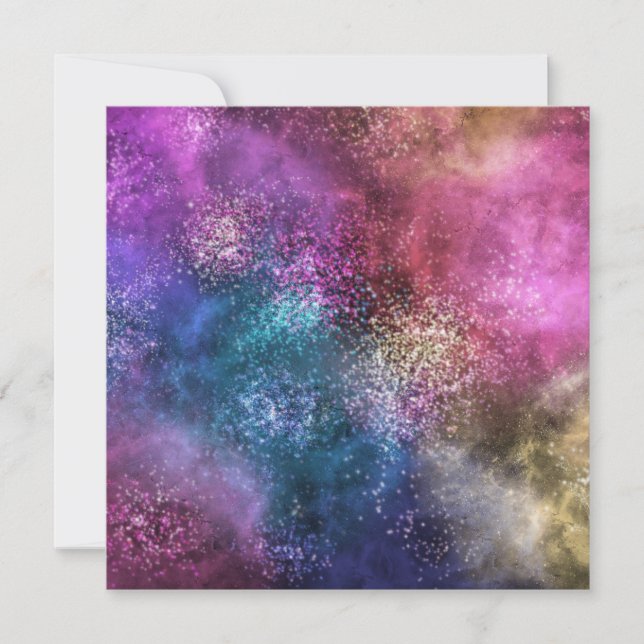 Carte Motif de galaxie coloré (Devant)