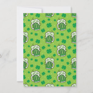 Carte Motif de la bière verte de la Saint Patrick