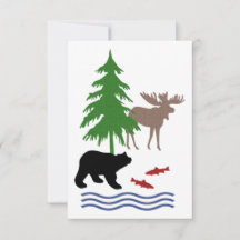 Motif de l'orignal et de l'ours