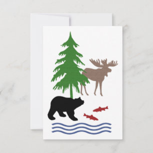 Carte Motif de l'orignal et de l'ours