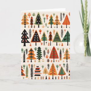 Carte Motif de Noël d'art populaire scandinave