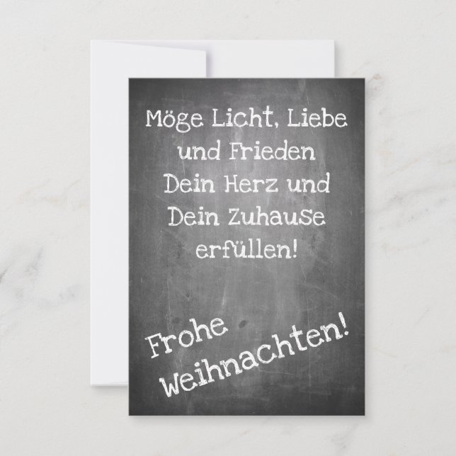 Carte Motif de Noël en style tableau noir - XMAS (Devant)