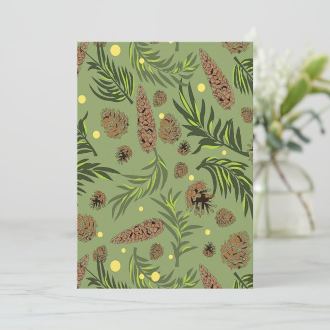 Carte Motif de Noël, Pine Snow 11 (Debout devant)