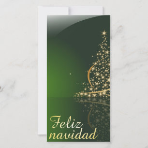 Carte Motif de Noël vert avec arbre de Noël. V2.0