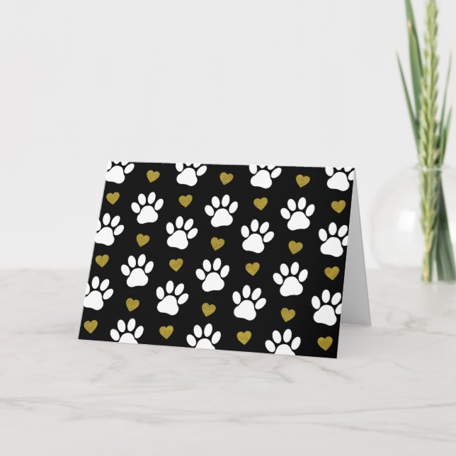 Carte Motif De Pâtes, Pâtes De Chien, Pâtes Blanches, Co (Devant)