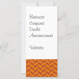 Carte Motif de rayures de zag Zig Zag orange brûlé